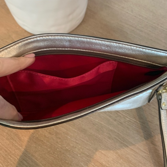 Coach gold metallic clutch or wristlet - Picture 3 of 3